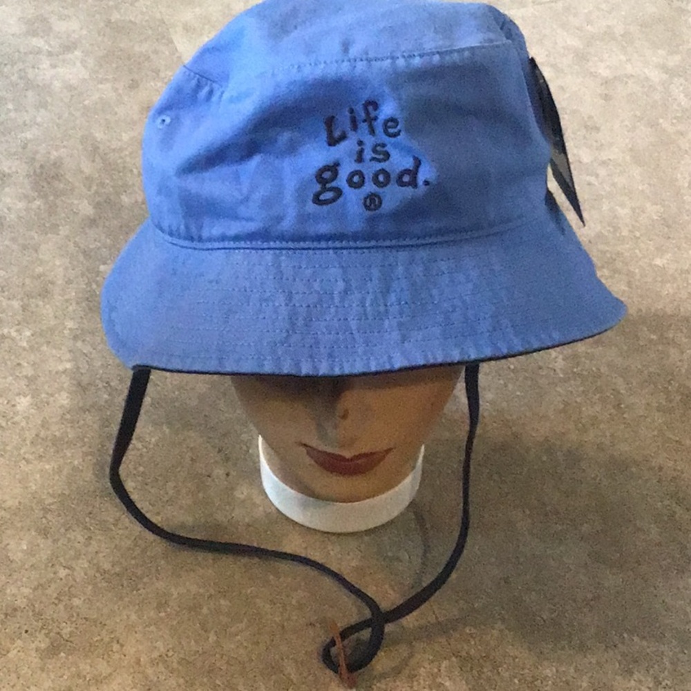 Life is Good blue bucket hat new